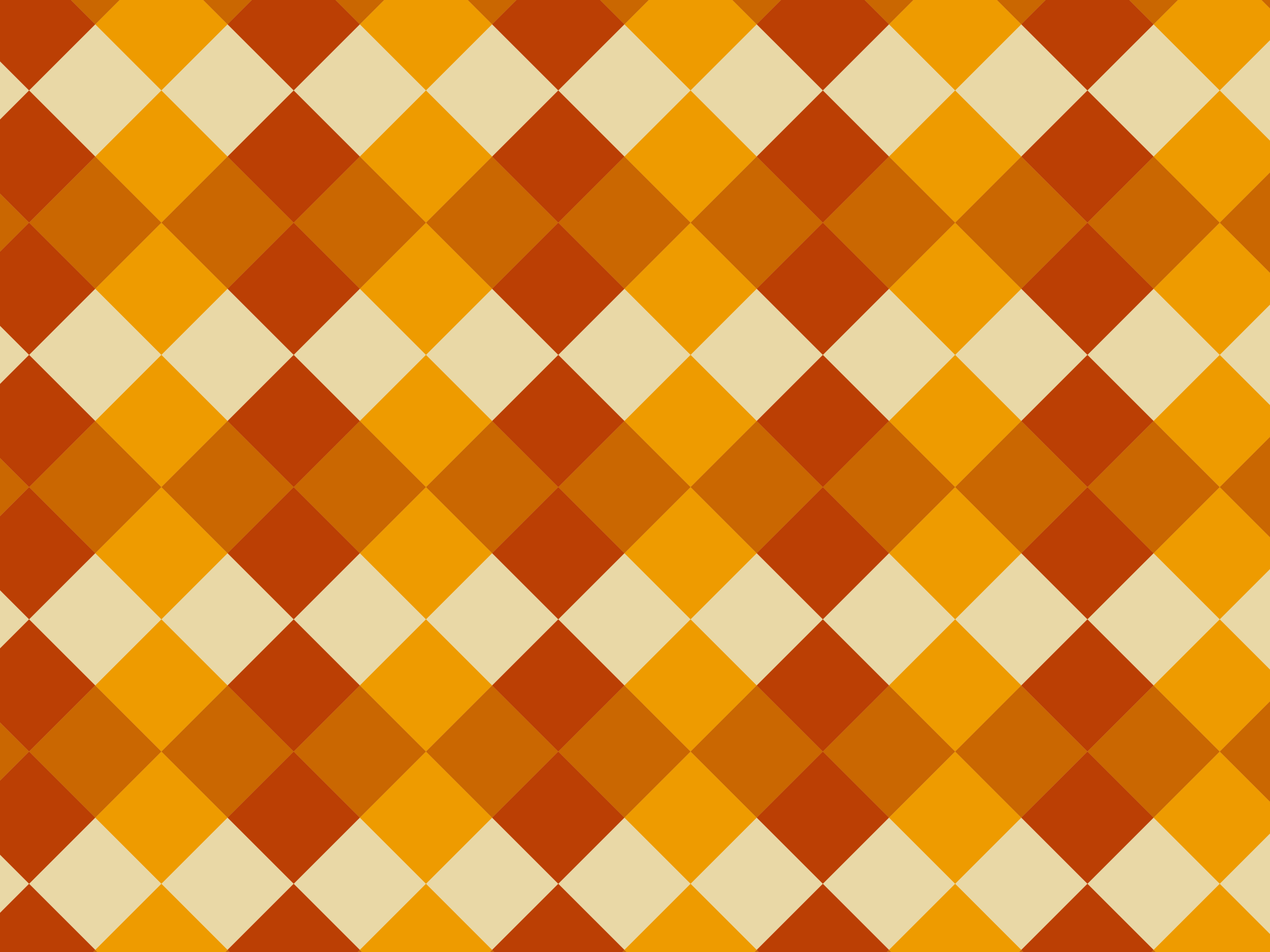 A pattern of diamond-shaped tiles in shades of orange, red, and cream, arranged in a repeating geometric design.