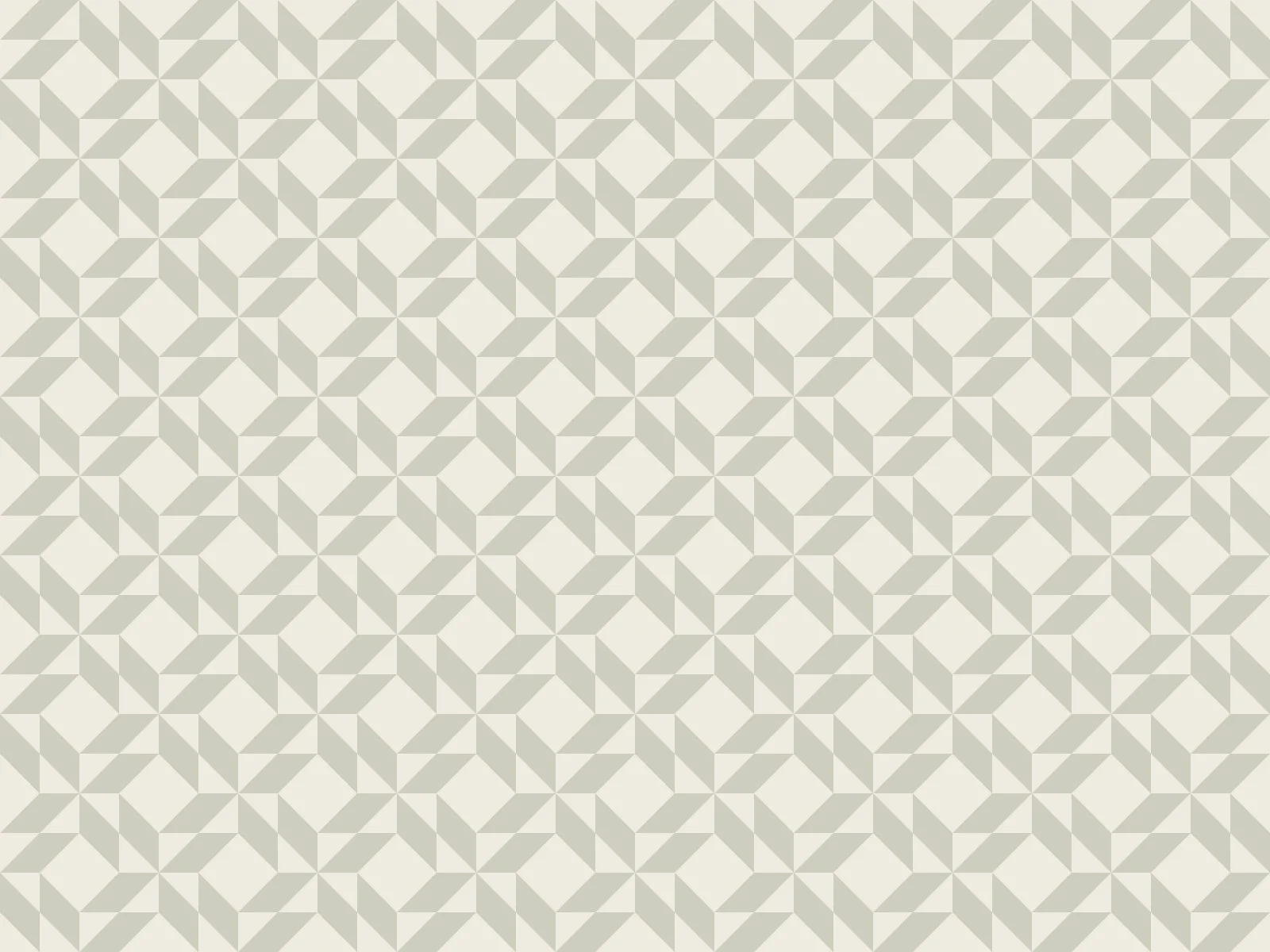 a geometric pattern consisting of interlocking shapes in beige, gray, and white colors