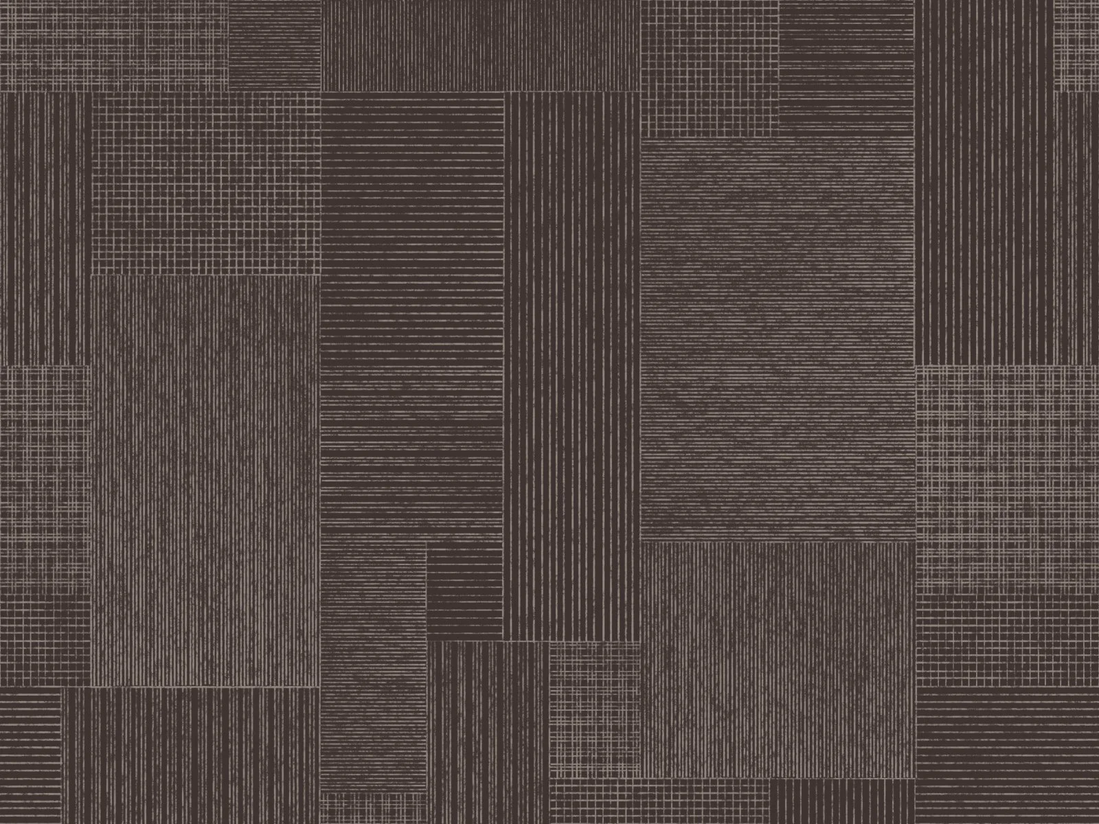 A dark, patterned patchwork surface pattern design with various geometric line and grid hand drawn textures.