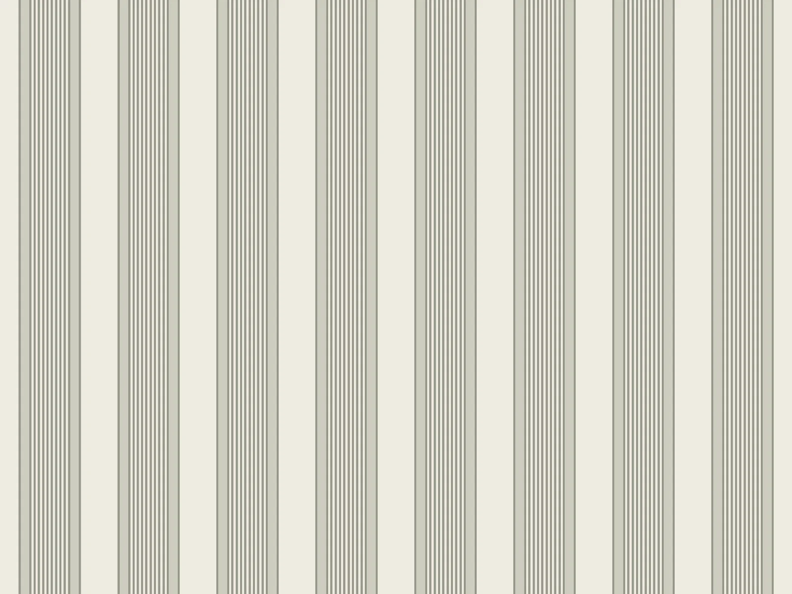 Simple fabric or wallpaper design of traditional stripes in muted sage tones.