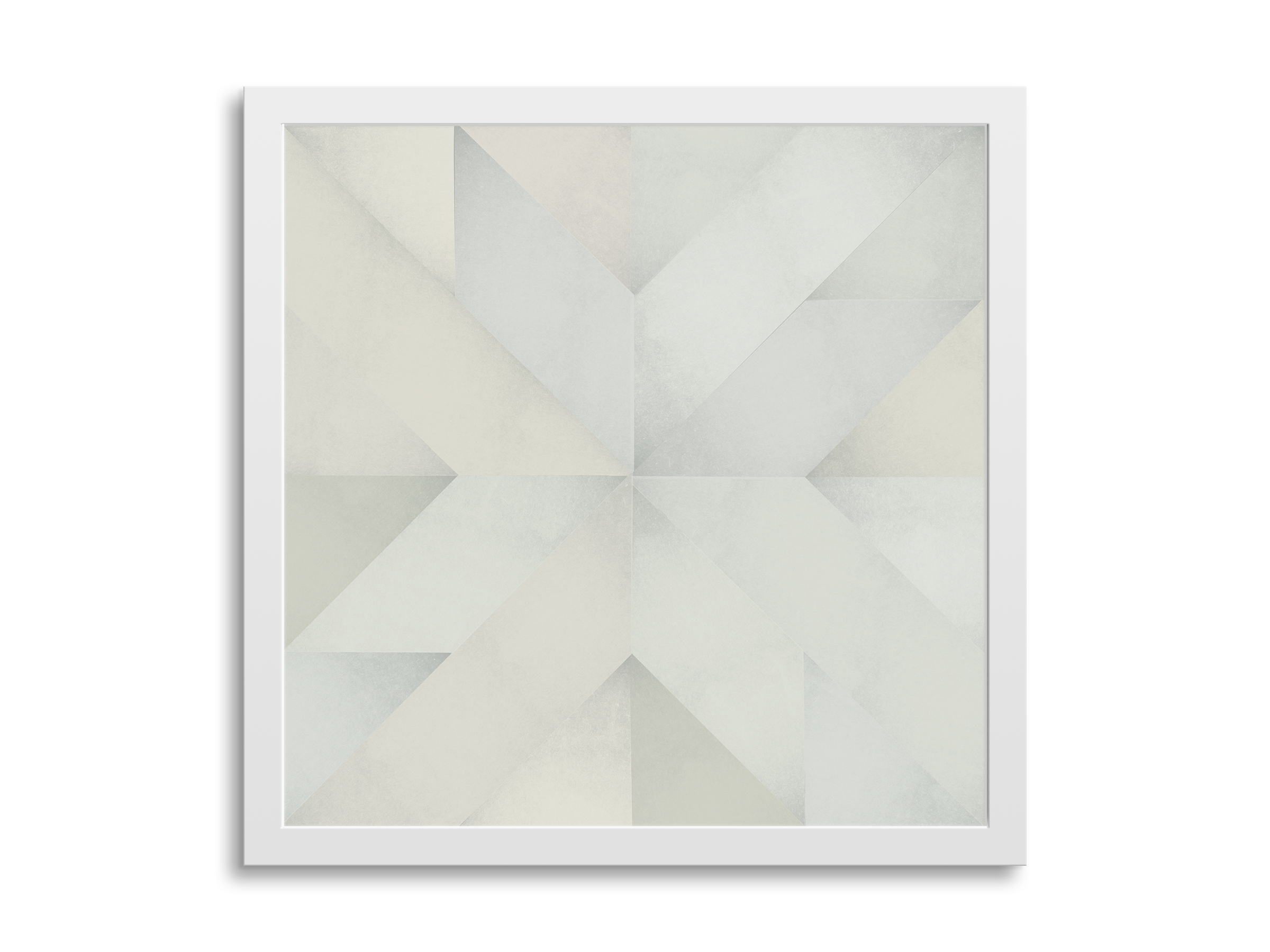 A white-framed window with frosted or patterned glass.