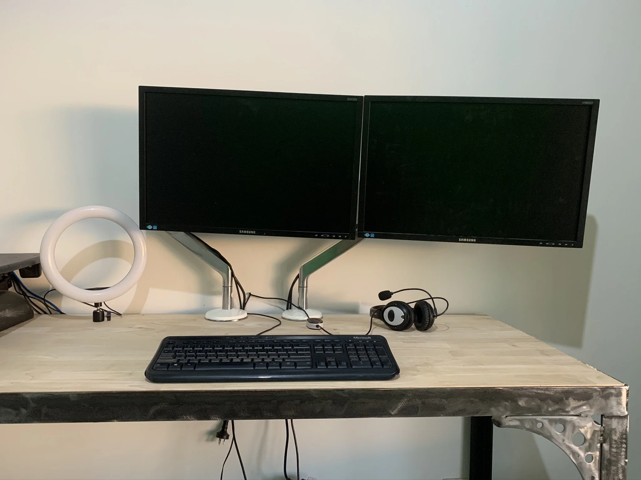 Industrial styled desks