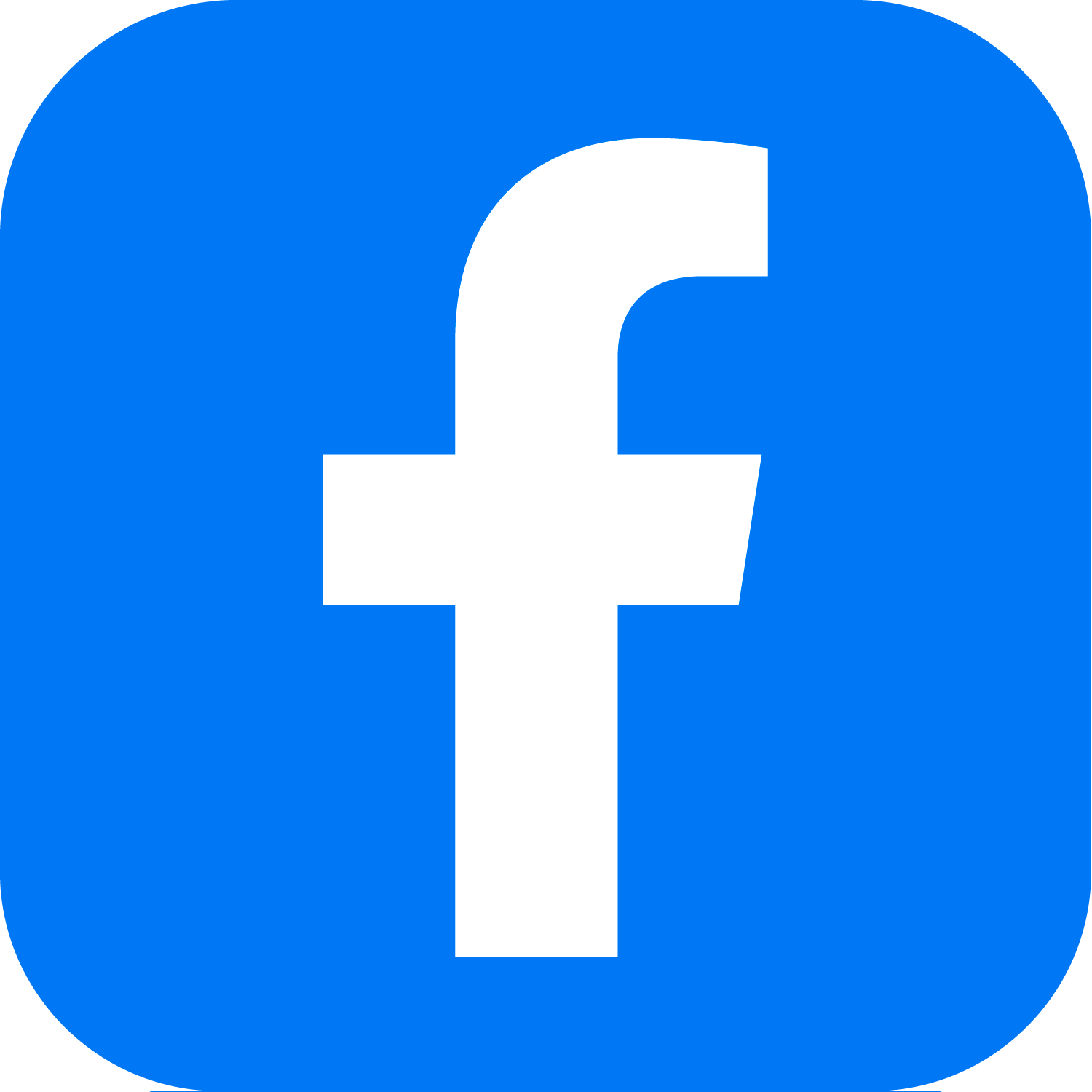 Close-up of the Facebook logowith a blue background.