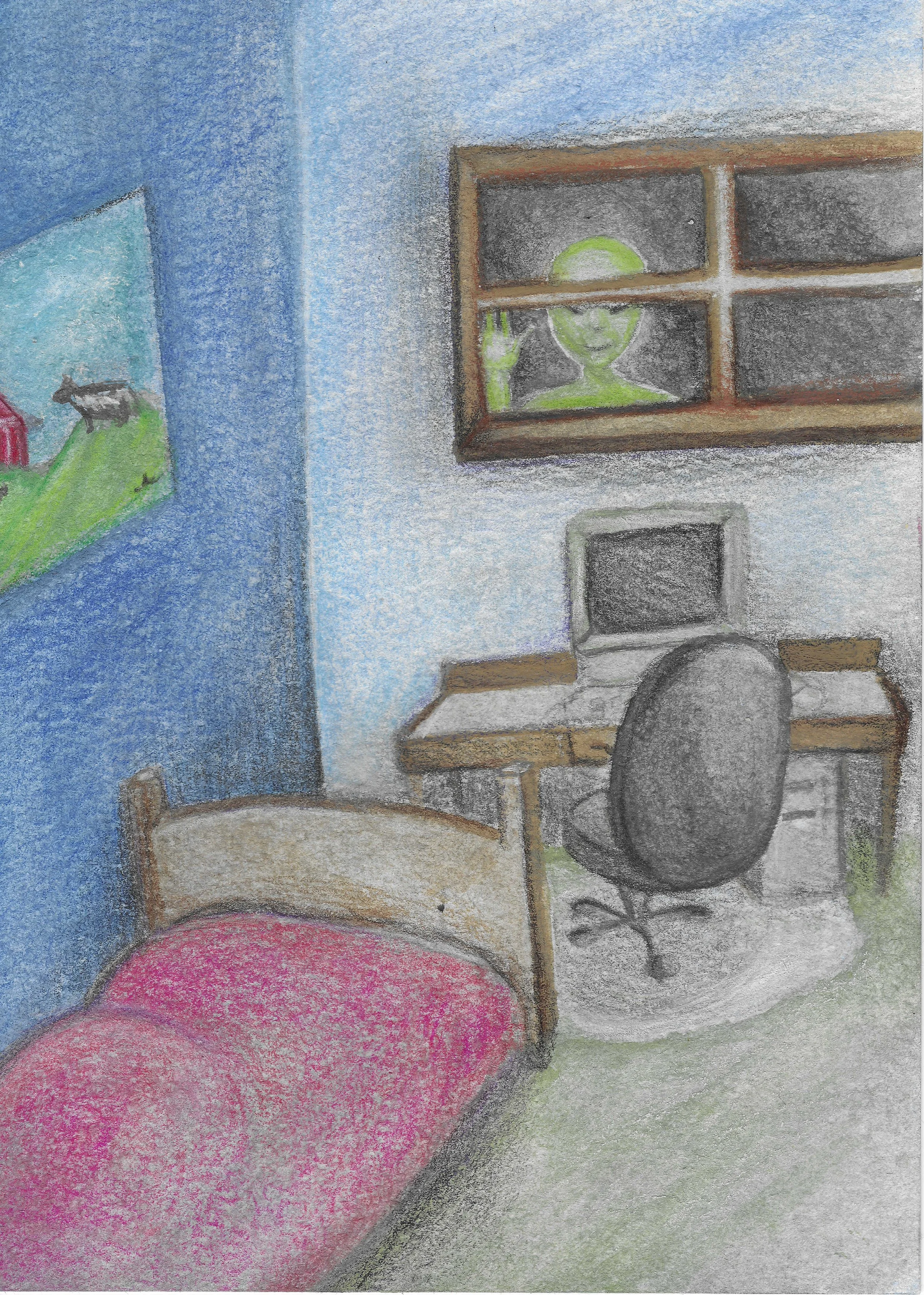 The Visitor 
5x7
Not currently for sale