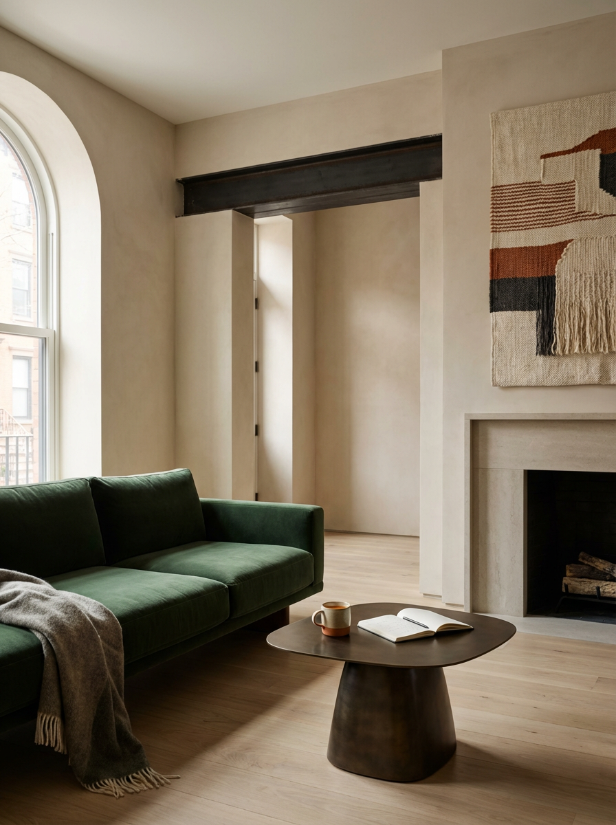 Refined interior wall finish and living space for quote inquiries