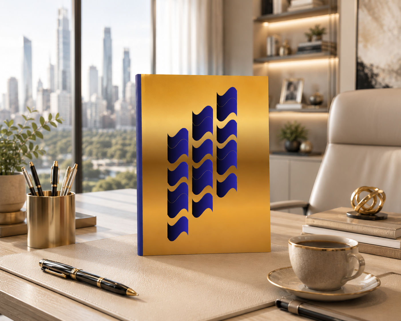 Beautiful Aureate Tide Lined Notebook Created by Dee Tirang on Amazon