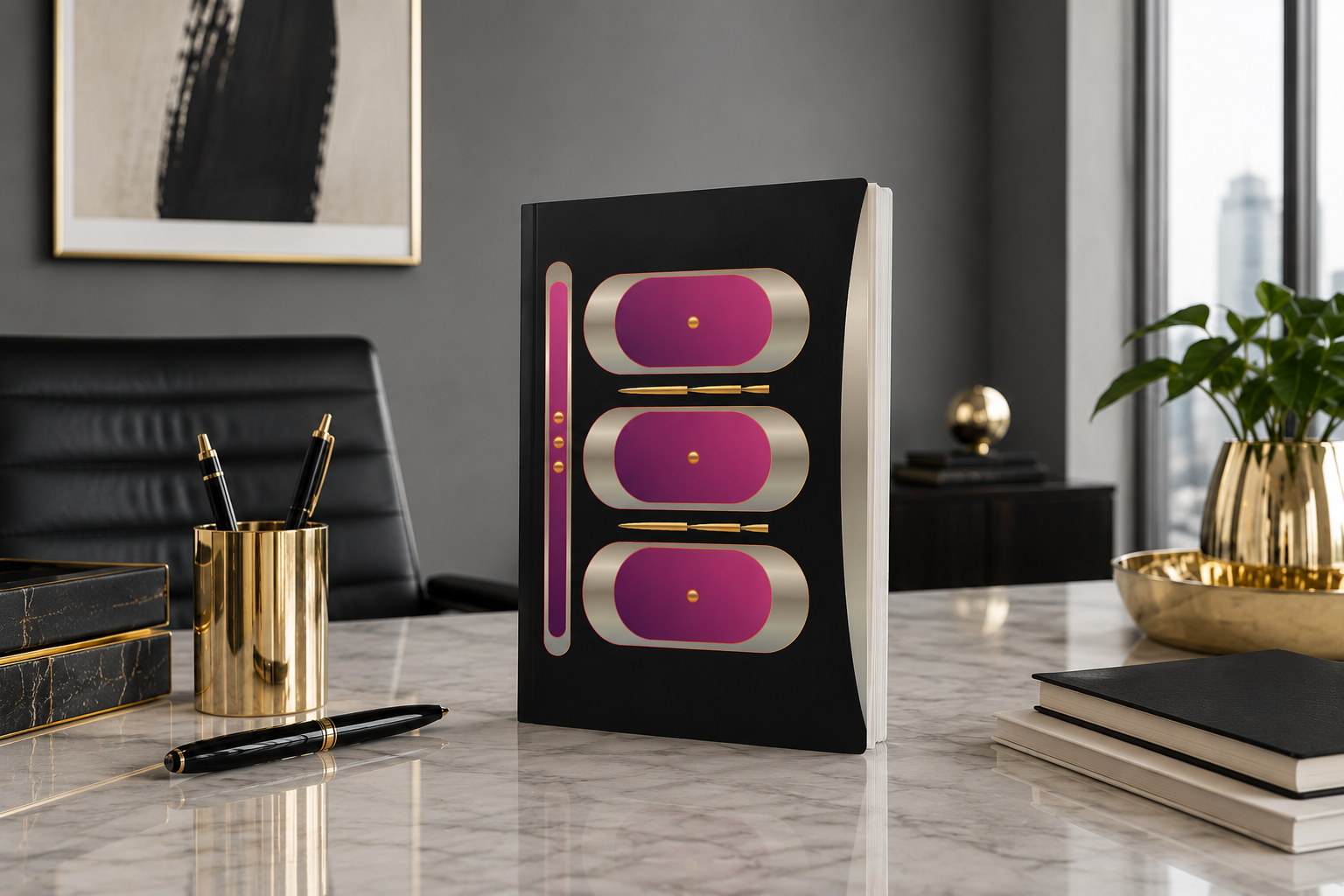 A notebook as beautiful as the art that inspired it. Sovereign Panels Lined Notebook by Dee Tirang available on Amazon