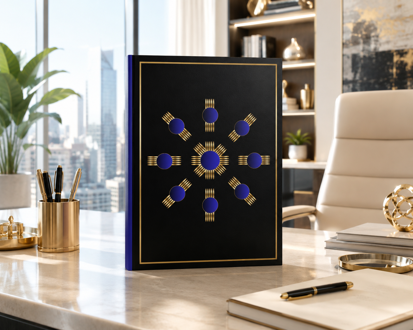 A notebook as beautiful as the art that inspired it. Midnight Alignment Lined Notebook by Dee Tirang available on Amazon.