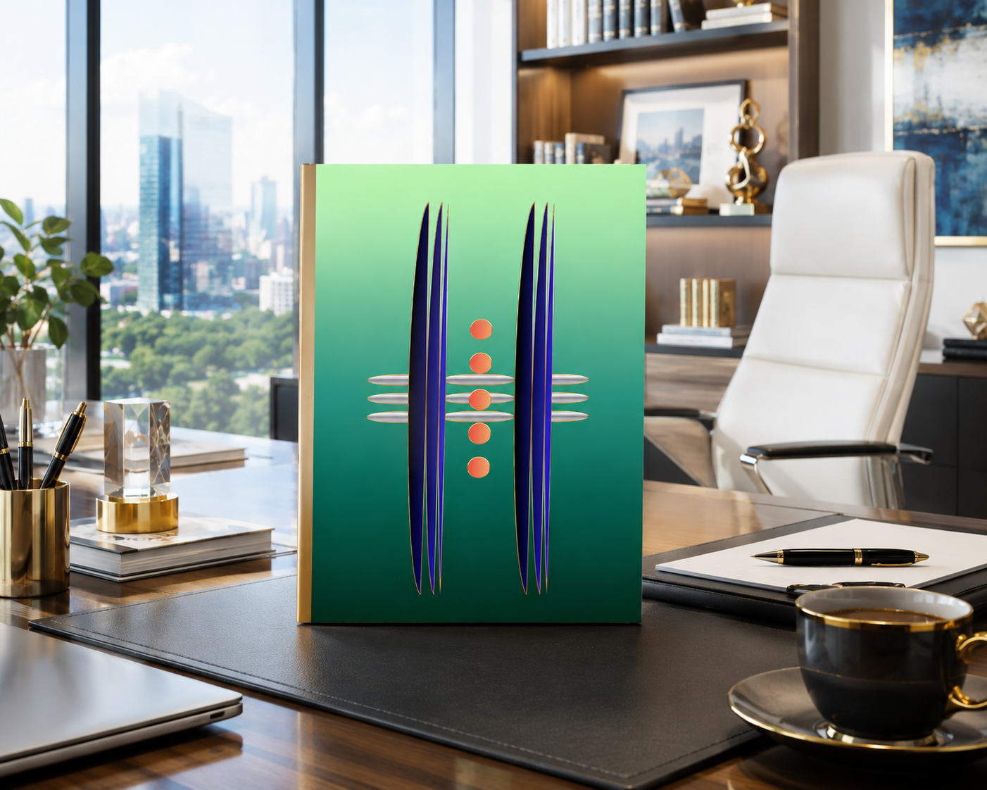 Emerald Meridian Lined Notebook by Dee TirangAvailable on Amazon
