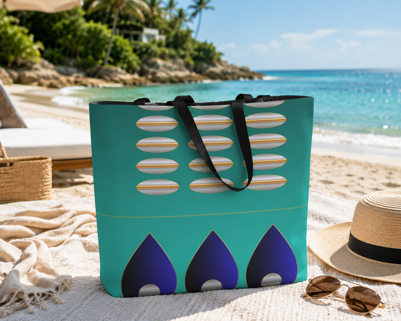 Azure Abundance Tote Bag by Dee Tirang, Available on Fine Art America