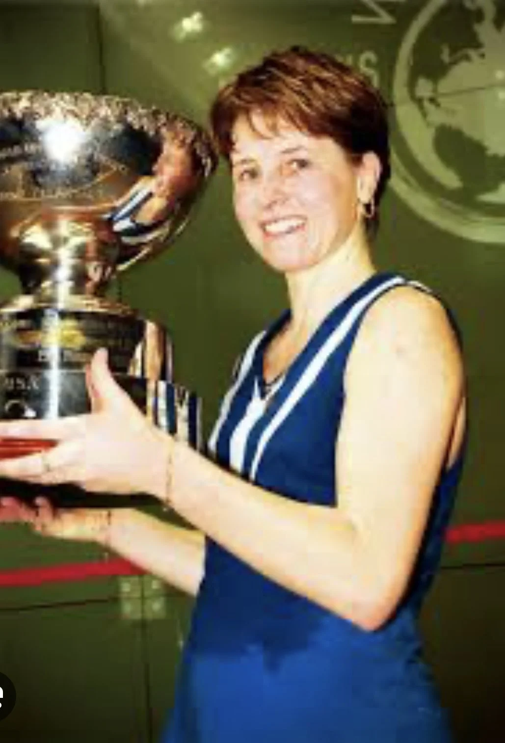 Former world number 1 squash player Carol Owens