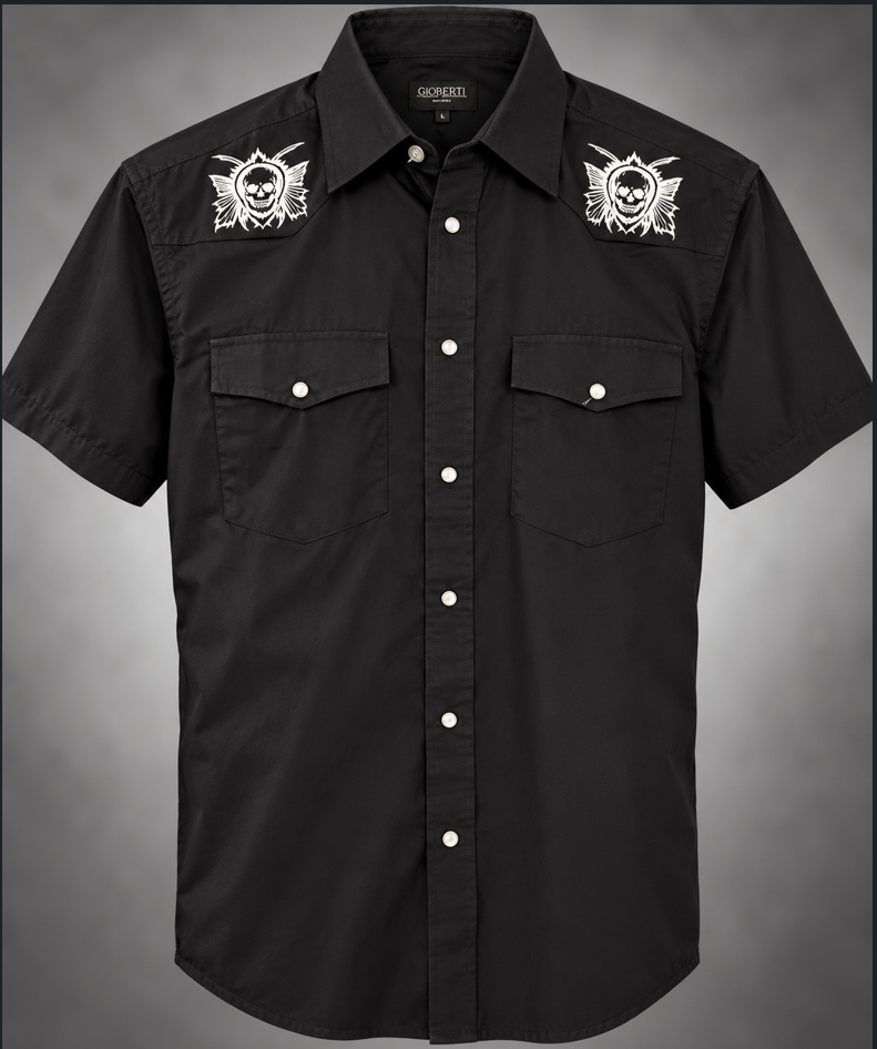 Mens ButtonDown Gothic Moth FRONT.png