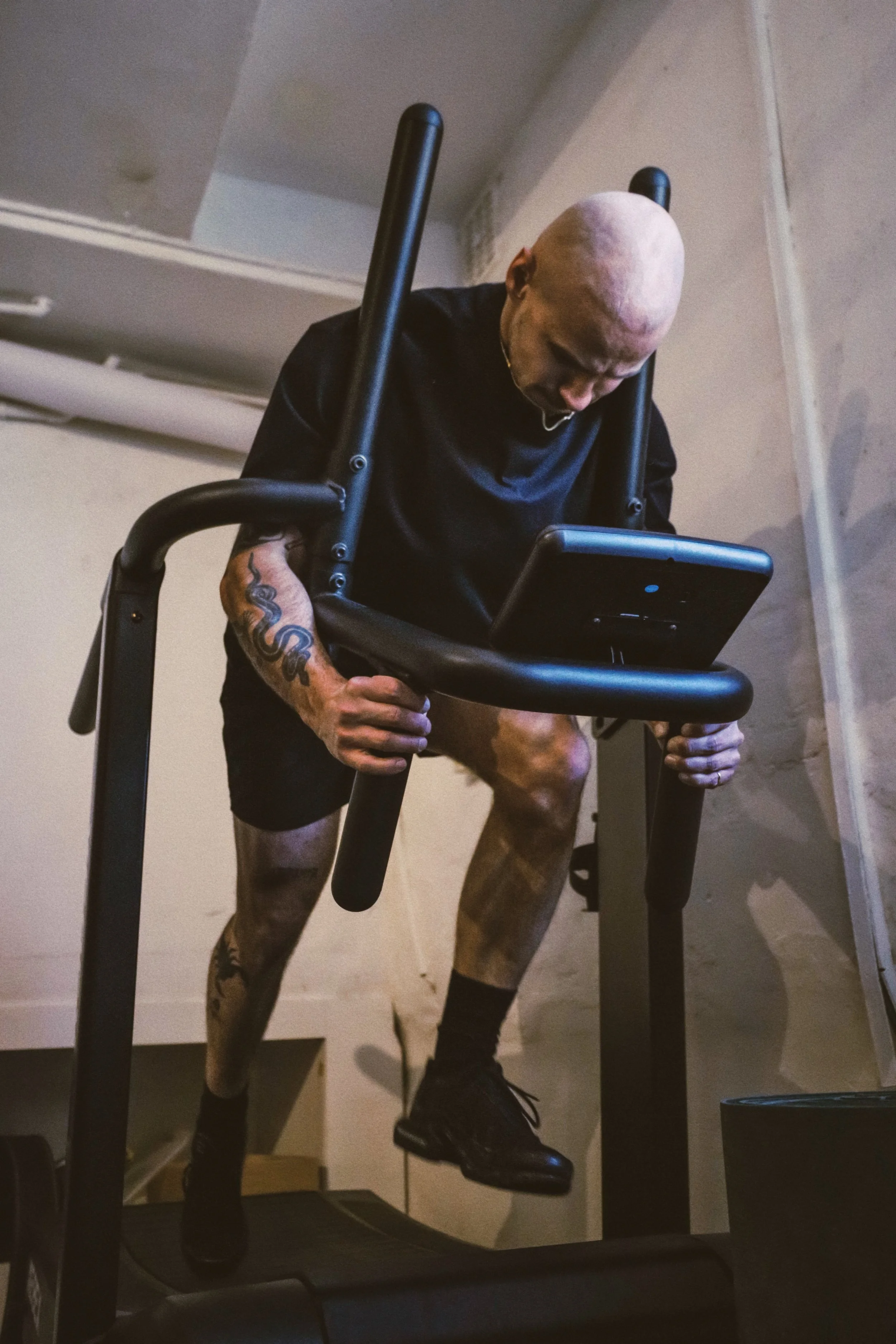 Sled push machine to train cardio during our personal training sessions