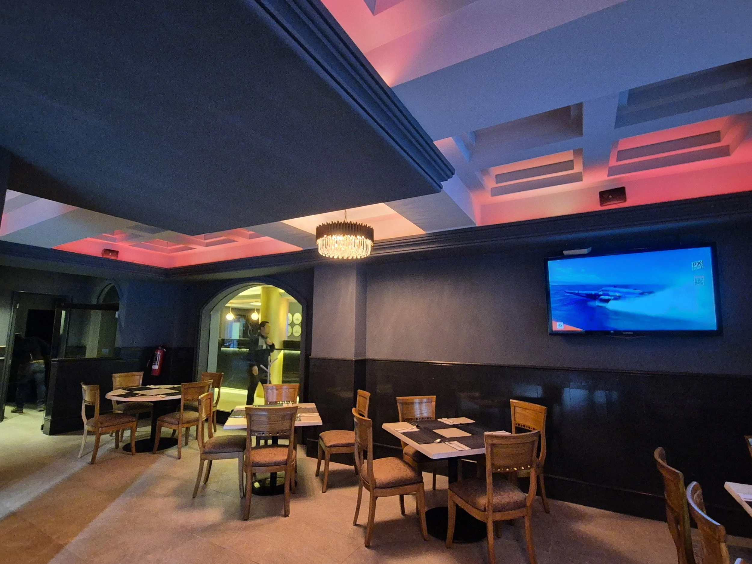 Sistema de sonido ambiental para restaurante