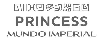 Logo con la palabra 'PRINCESS' en letras grandes, 'MUNDO IMPERIAL' debajo y símbolos tecnológicos en la parte superior