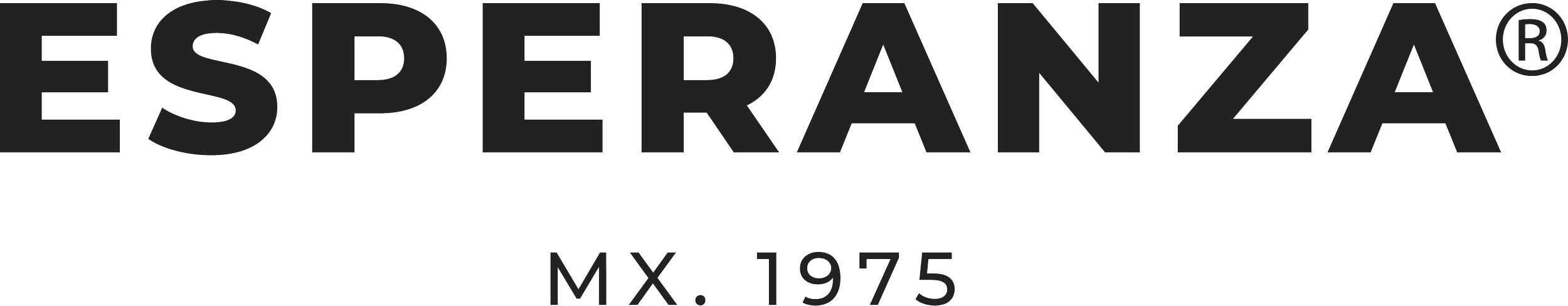 Texto grande que dice 'ESPERANZA' con una marca registrada, y debajo 'MX. 1975'