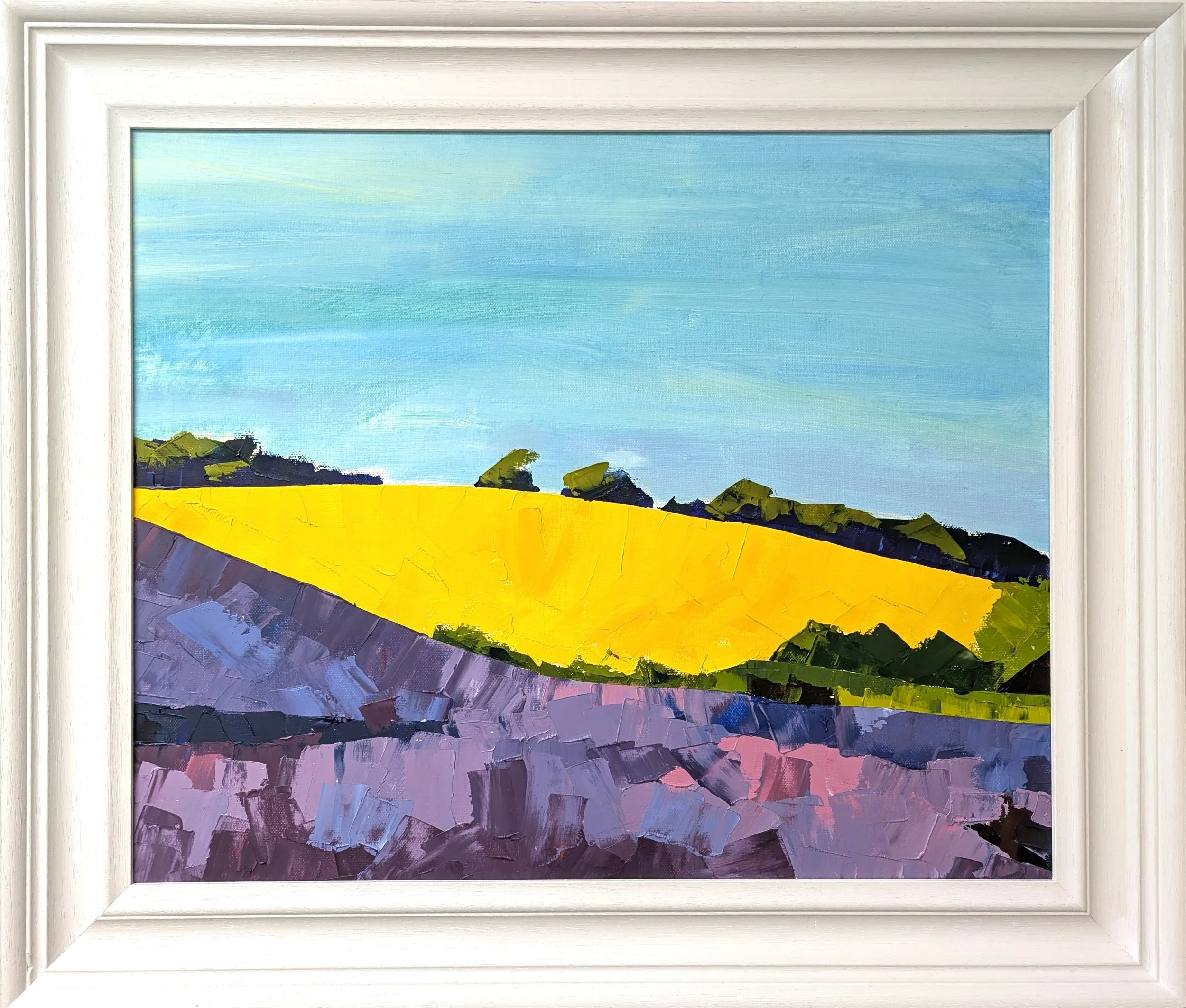 Yellow Field and Borage - £550 - Oil on canvas - 56cm x 46cm