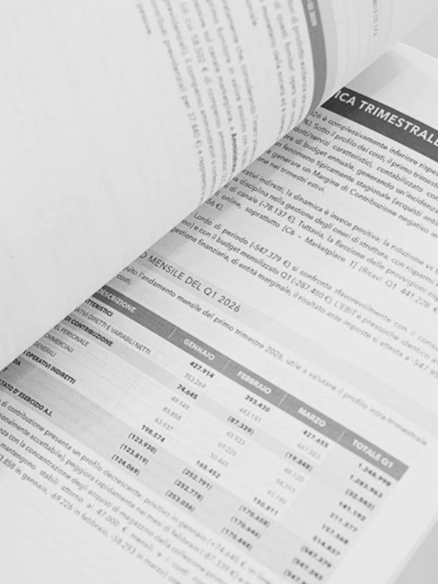 Sezione di analisi economica di una relazione exigonia