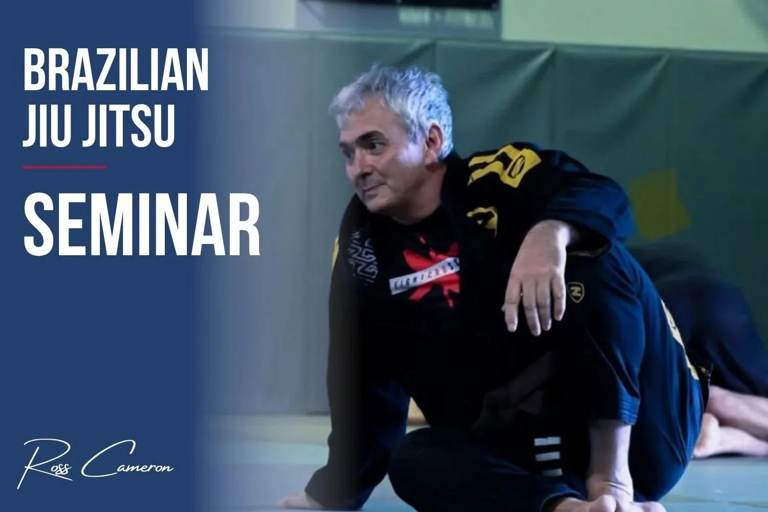 Ross Cameron demonstrating Brazilian Jiu-Jitsu techniques during a seminar in New Zealand.