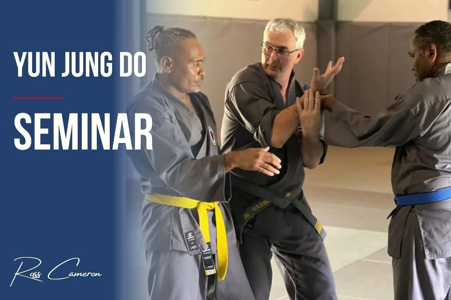 Ross Cameron demonstrating a Yun Jung Do technique during an international martial arts seminar.