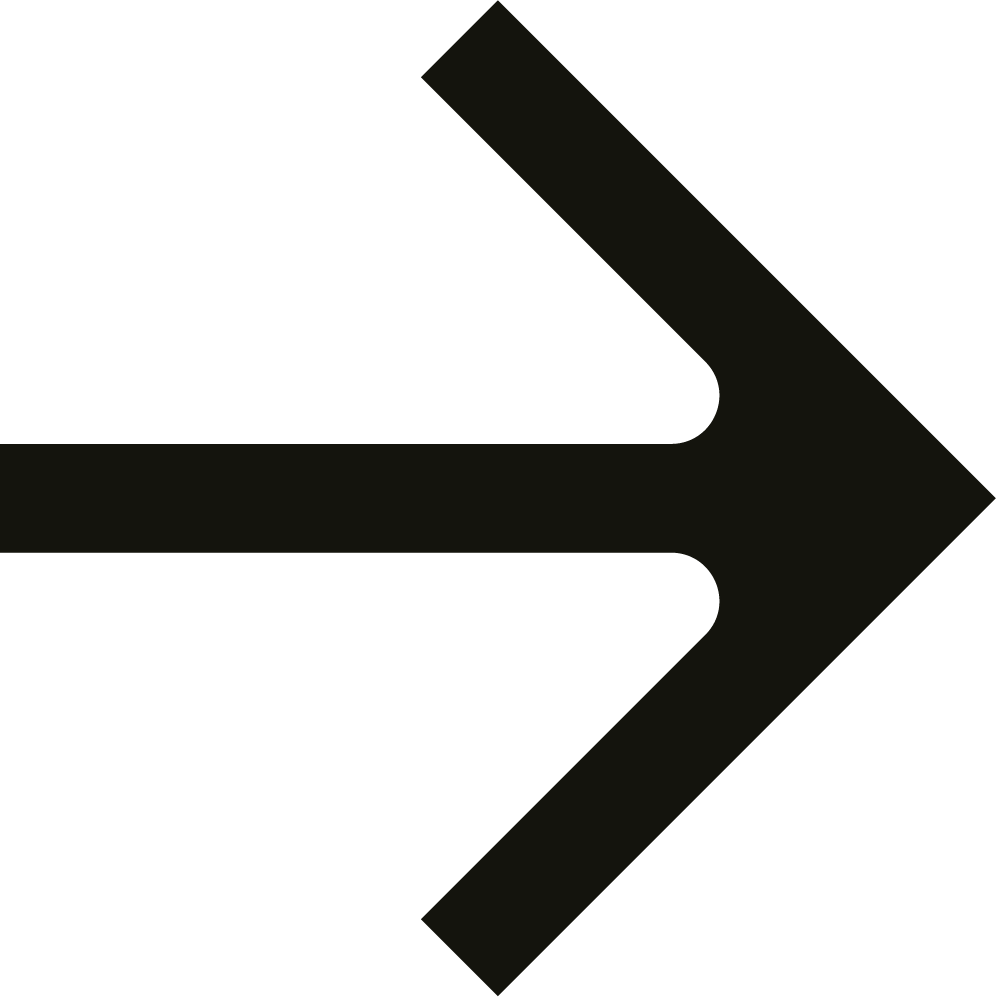 Das Bild zeigt ein großes schwarzes Symbol, das einen nach rechts gerichteten Pfeil darstellt.