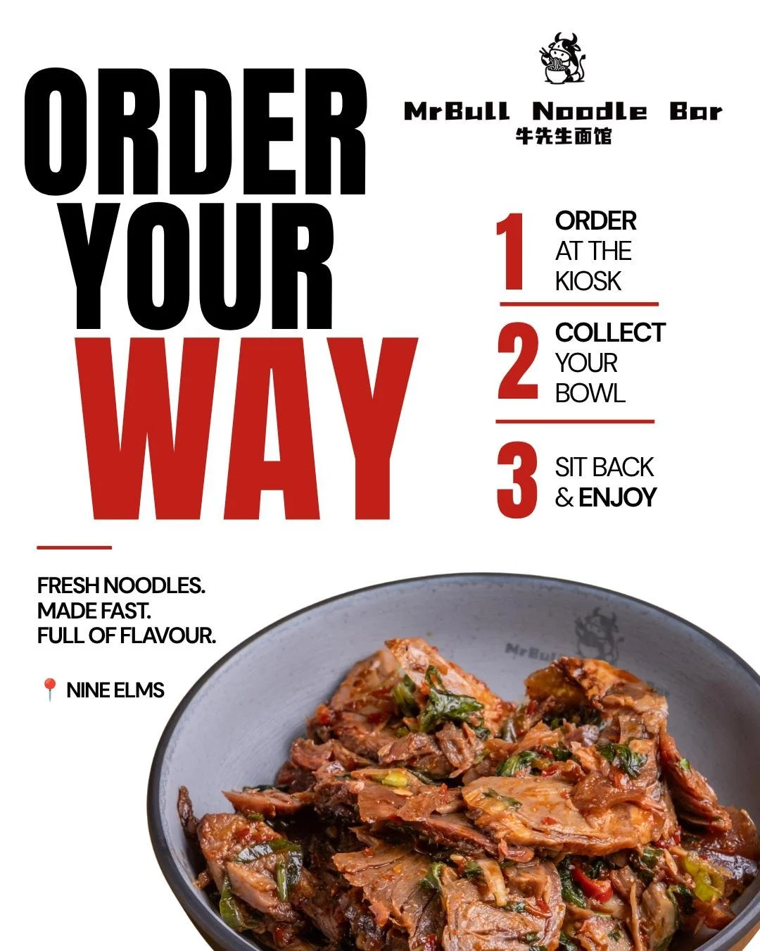 It really is that easy! Our easy to use kiosks let you customise your meal and pay.  We'll make your dishes fresh and you just pick them up at the counter!

Come and check it out!