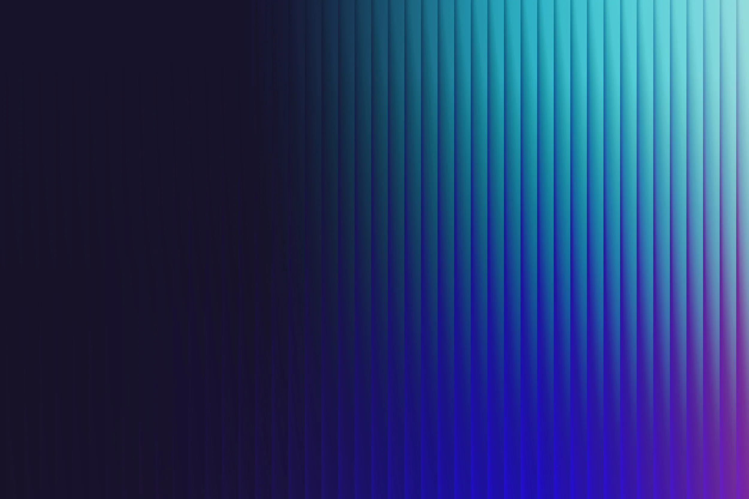 Gradient background with vertical stripes fading from dark purple to bright teal.