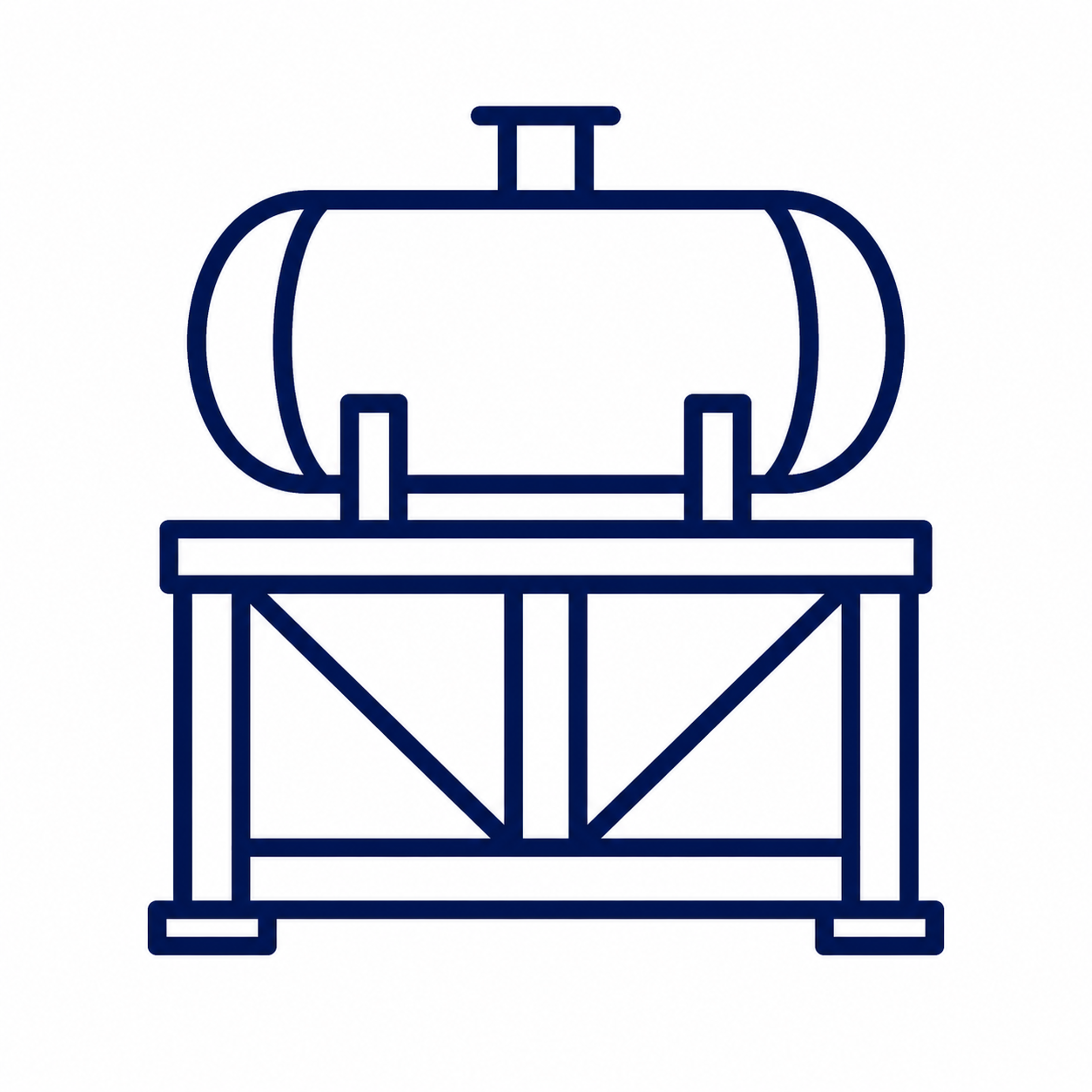Outline drawing of a robot with a rectangular body, round arms, and a small rectangular head.
