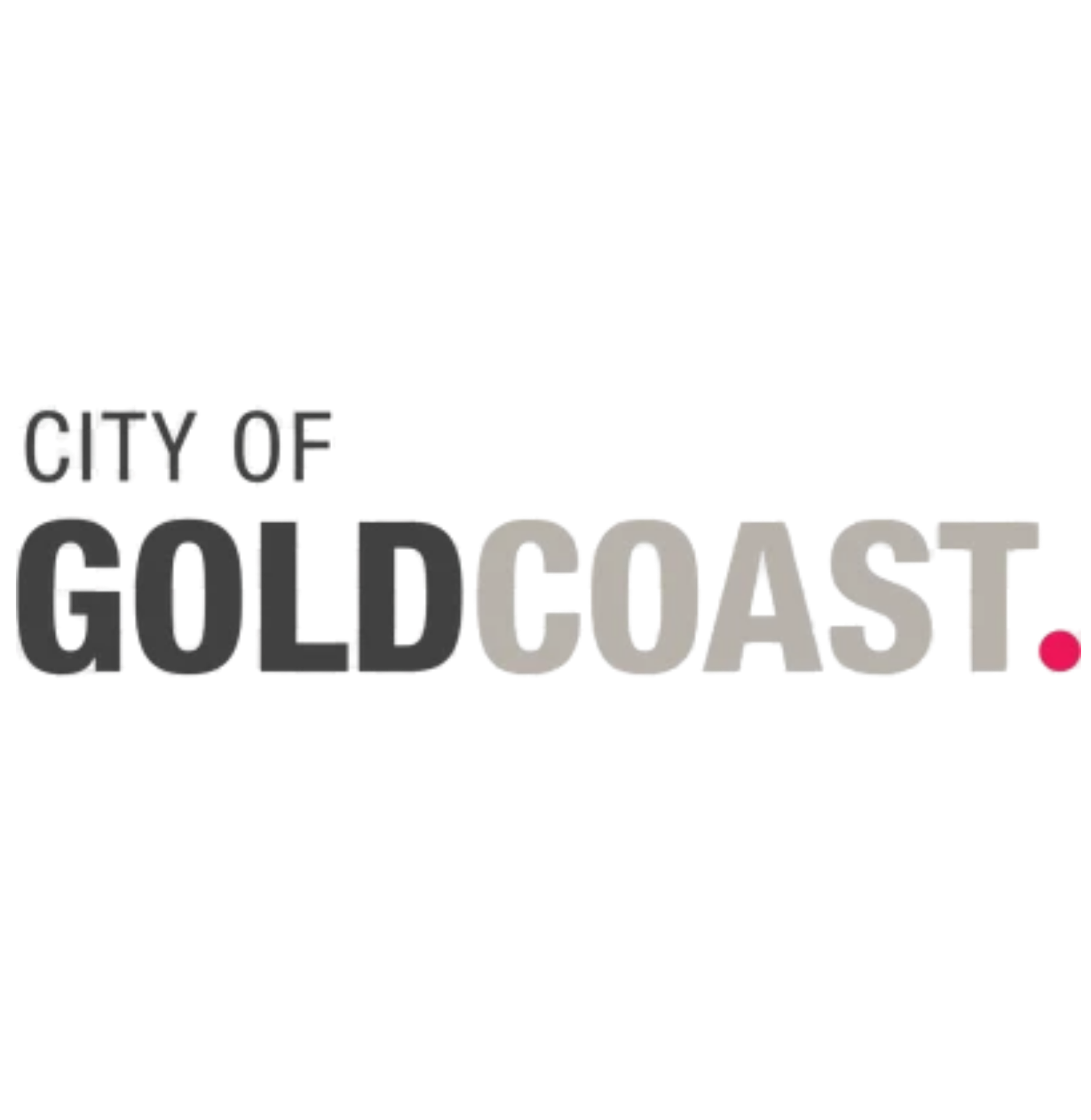 Sign displaying 'City of Gold Coast' and a silhouette of a city skyline in the background.