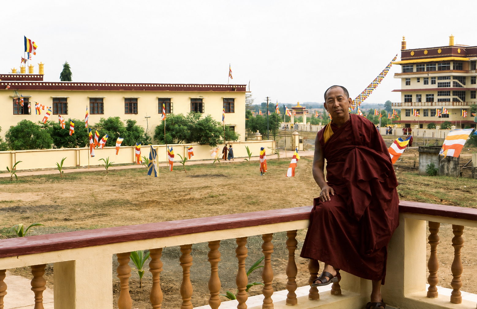 Geshe Sonam Gyaltsen zitten