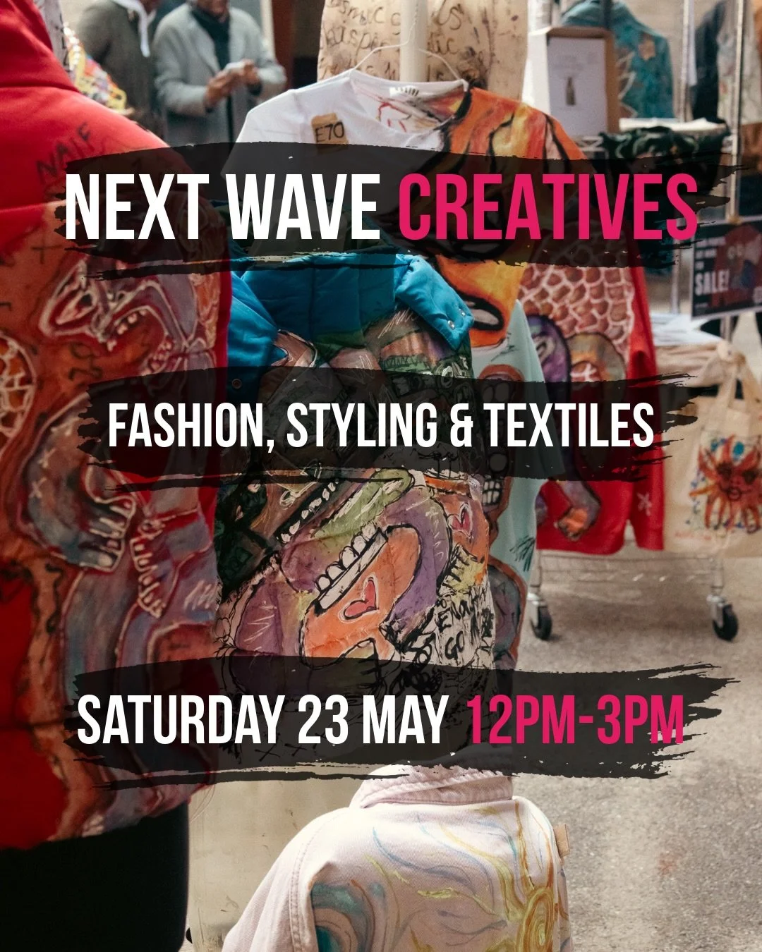 NEXT WAVE CREATIVES &mdash; WEEK 2
Fashion, Styling &amp; Textiles 👗✨

Next Saturday at Studio 101 we&rsquo;ll be bringing together fashion creatives, designers, stylists, models, textile artists, photographers, content creators and small brands for