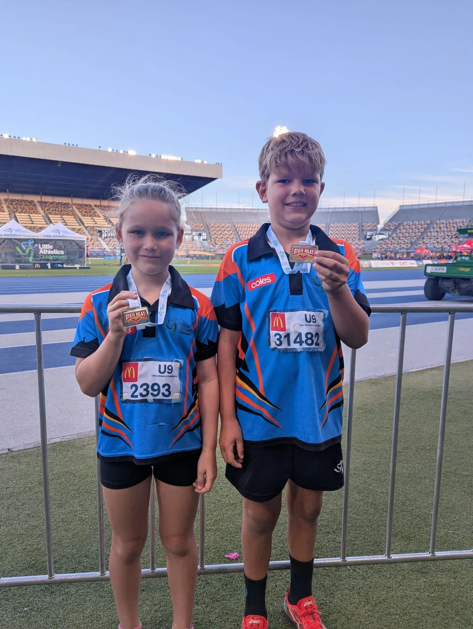 Ormeau Little Athletics athletes with medals at Queensland State Relays