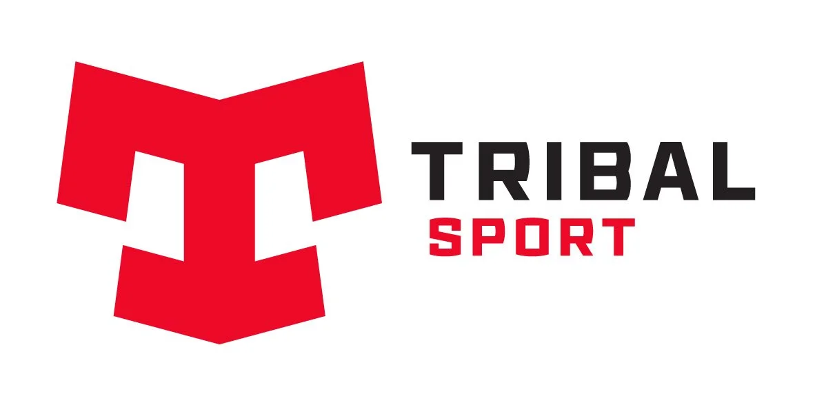 Logo of Tribal Sport with a stylized red 'T' icon and black and red text.