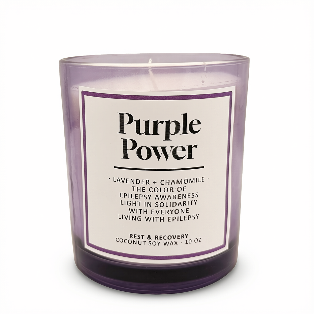 Purple Power Candle – Lavender + Chamomile – 10 oz Coconut Soy