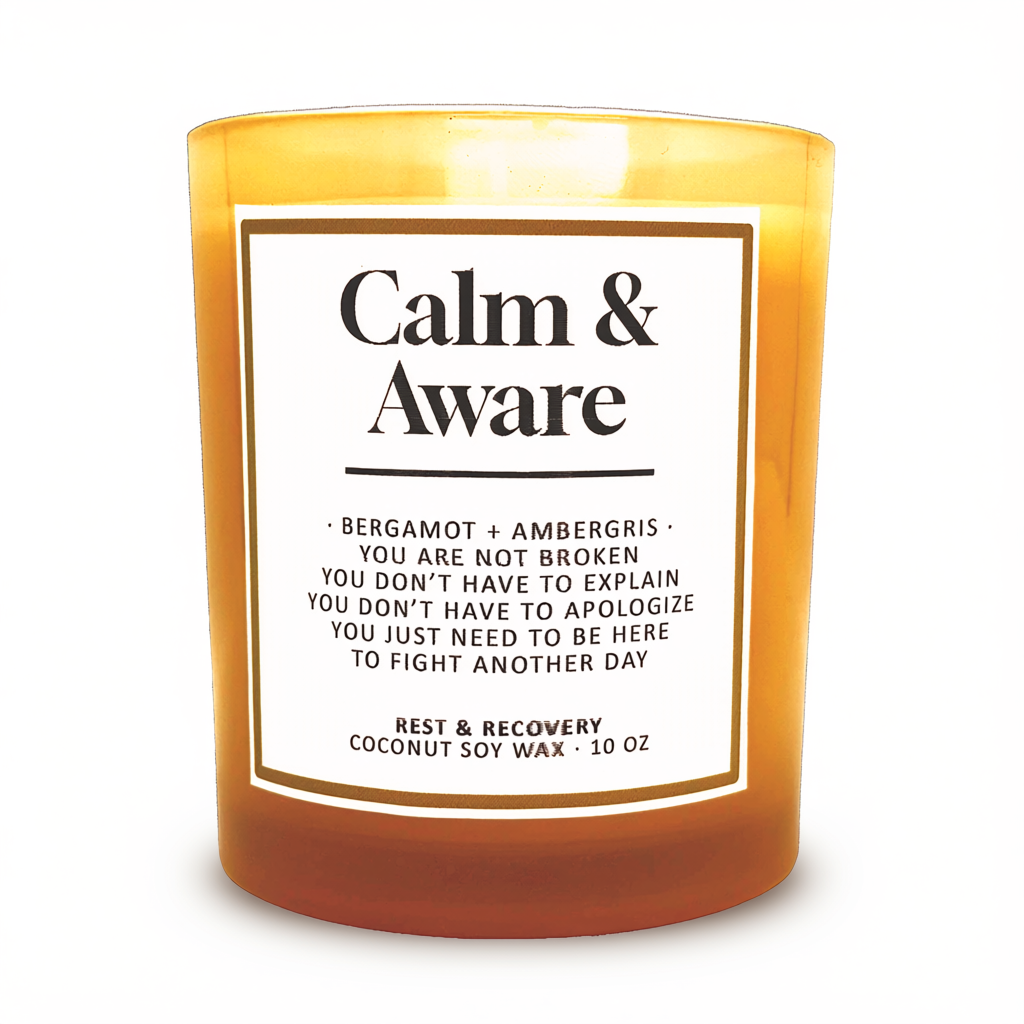 Calm & Aware Candle – Bergamot + Neroli – 10 oz Coconut Soy