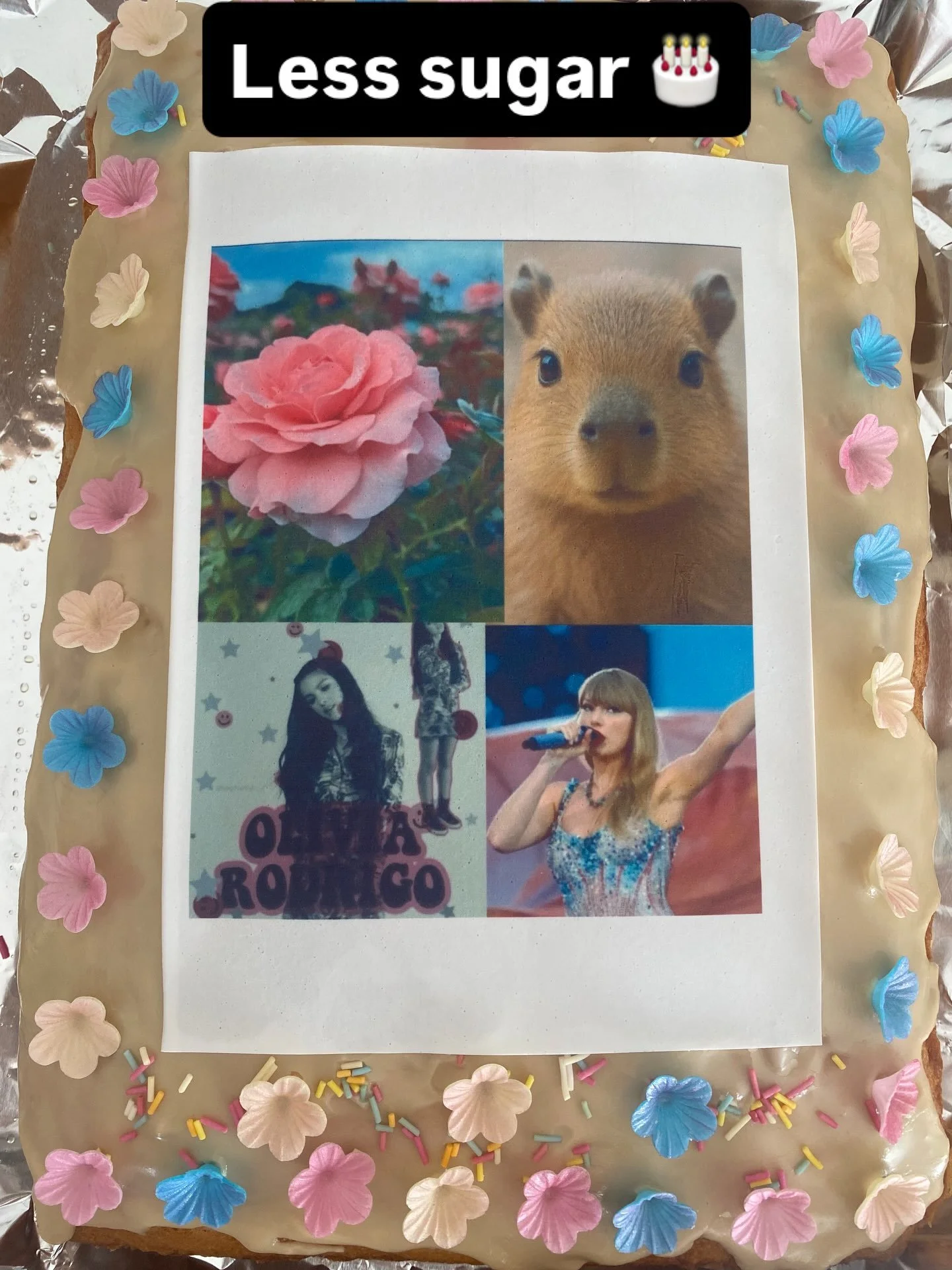 A birthday cake for my youngest with her  favourite things 🌸 For the classic sponge recipe, I managed to reduce the sugar in the recipe by a whopping 450g and it still tasted perfectly sweet. Since working with Gabby, I&rsquo;ve felt much more confi