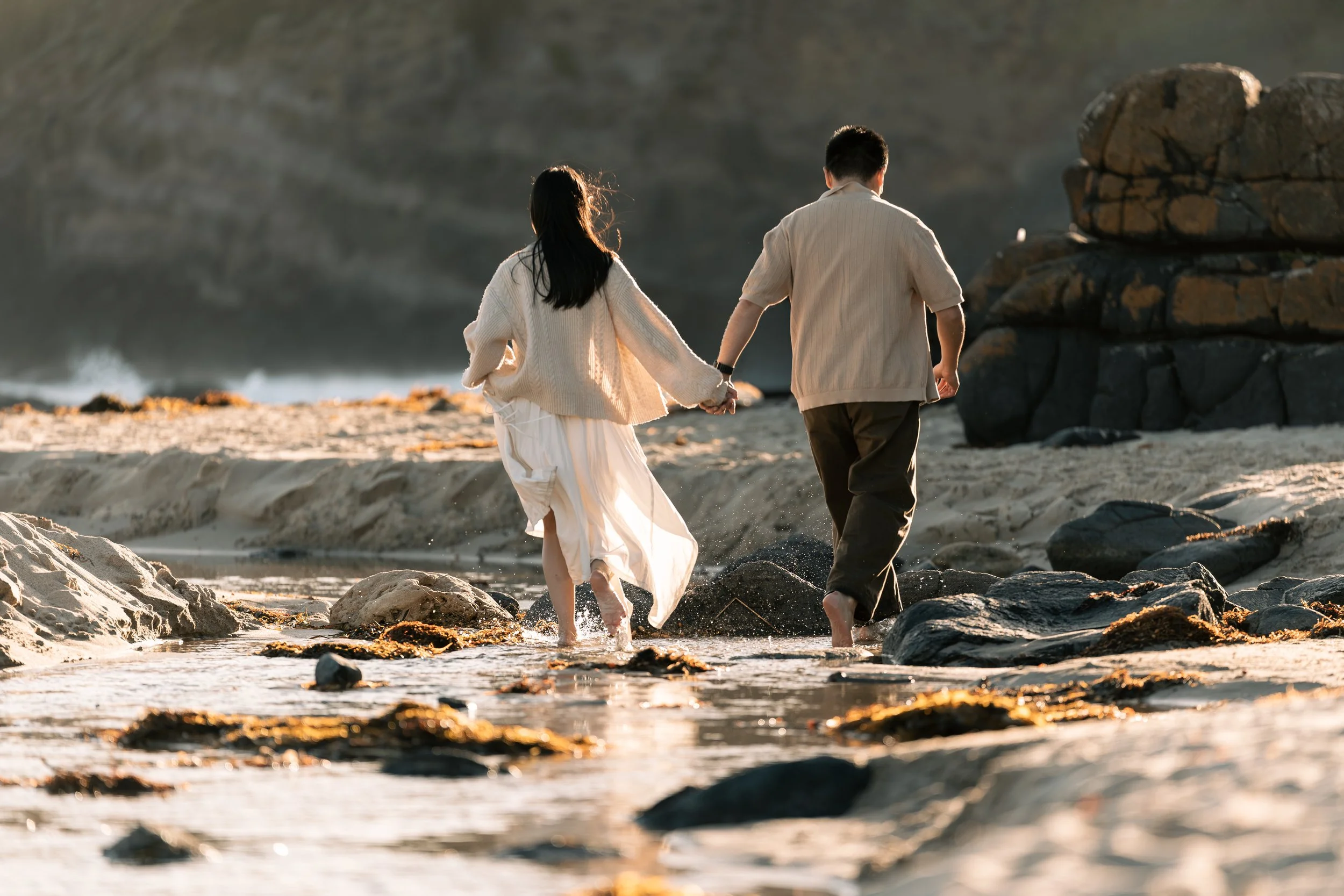 Ben and Monica frolicking