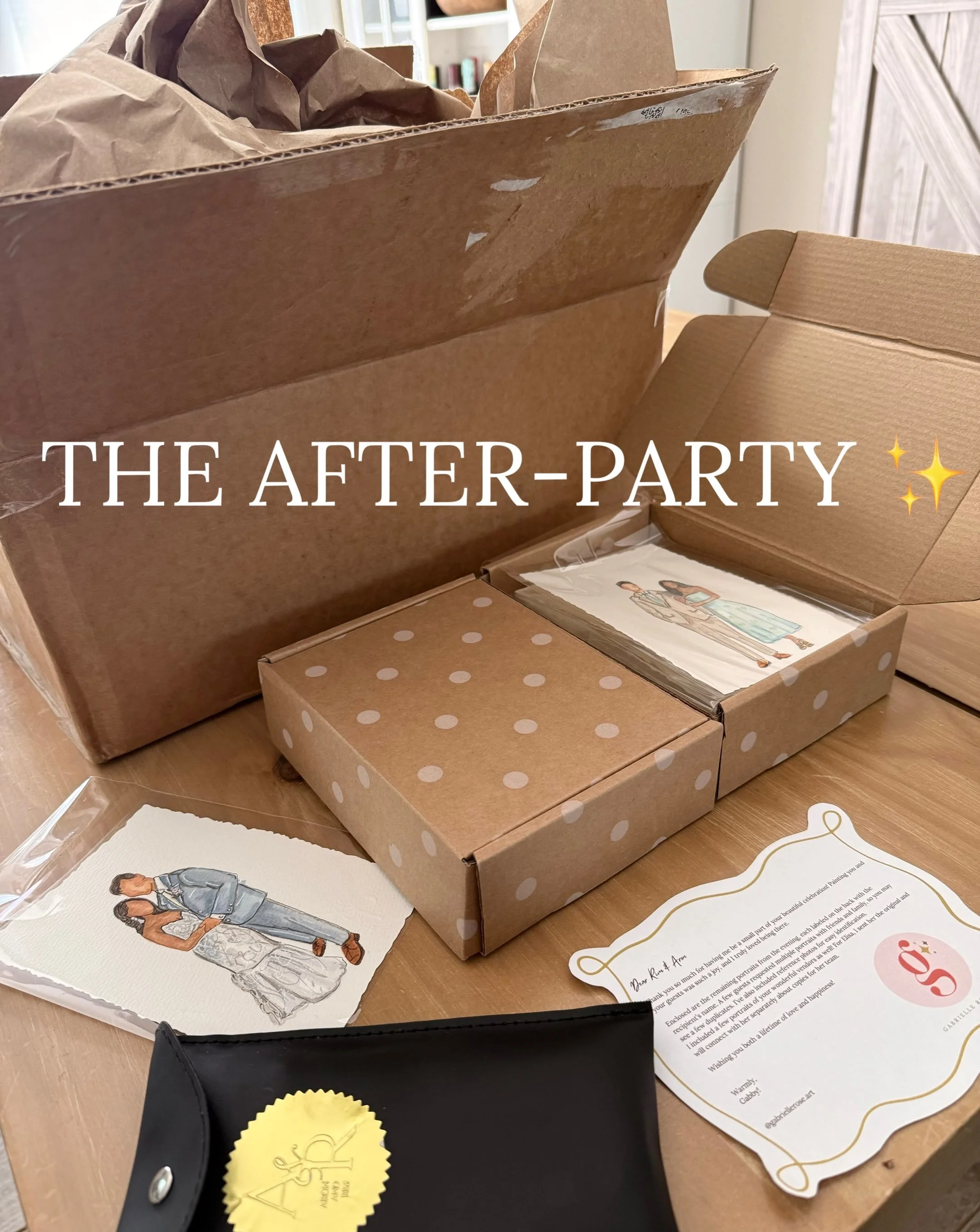 So&hellip; what actually happens to all those guest portraits after the wedding? 👀

The party may be over, but my job isn&rsquo;t quite done yet.

After a live painting event, any remaining portraits gets a little post-party TLC before it makes its 