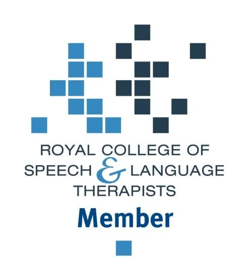 Logo for the Royal College of Speech & Language Therapists, indicating membership.