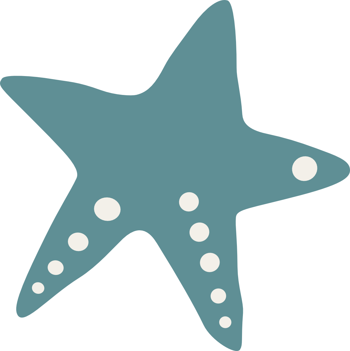 Illustrated starfish from the Coastal Coral Reef collection.
