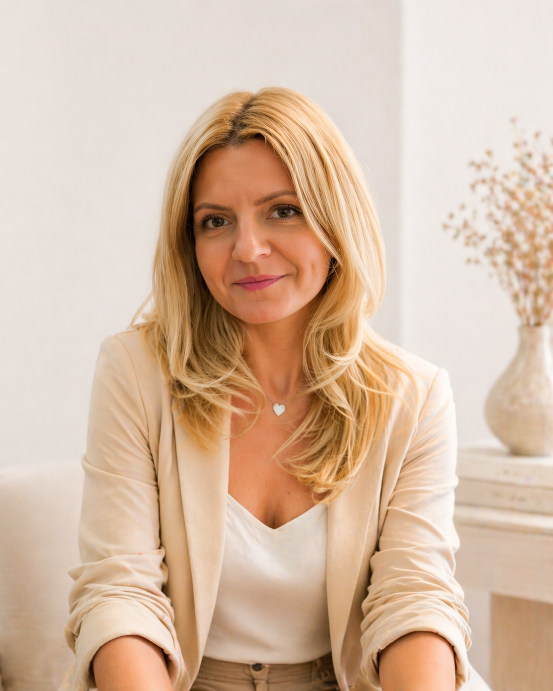 Portrait of Daniela Ciarnota ( founder of MIADANIELA Design ), surface pattern designer creating collections for packaging, stationery and lifestyle products.