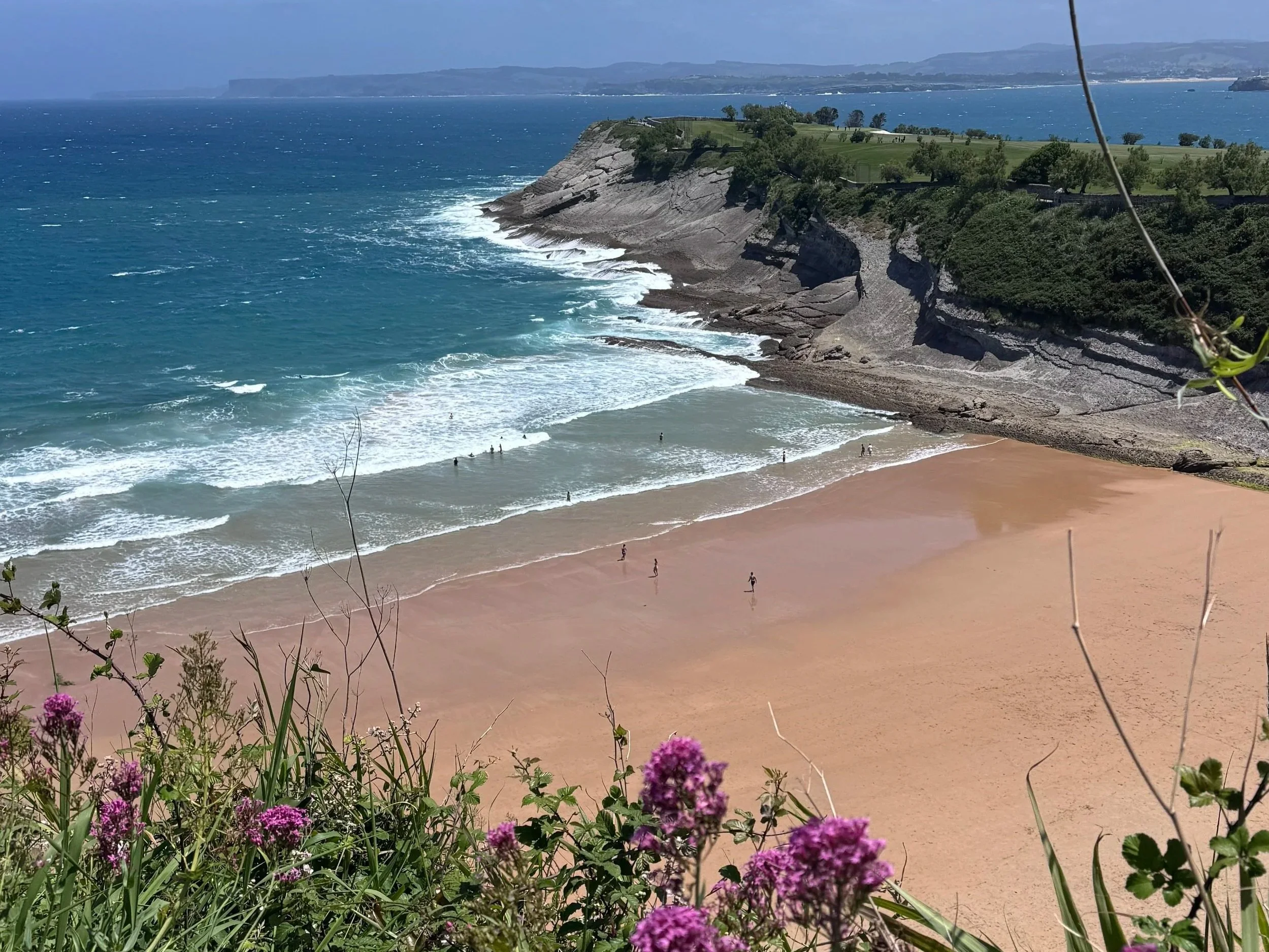 Coastal landscape near Santander, Spain, where the dramatic cliffs and the Cantabrian Sea inspire my surface pattern collections.
