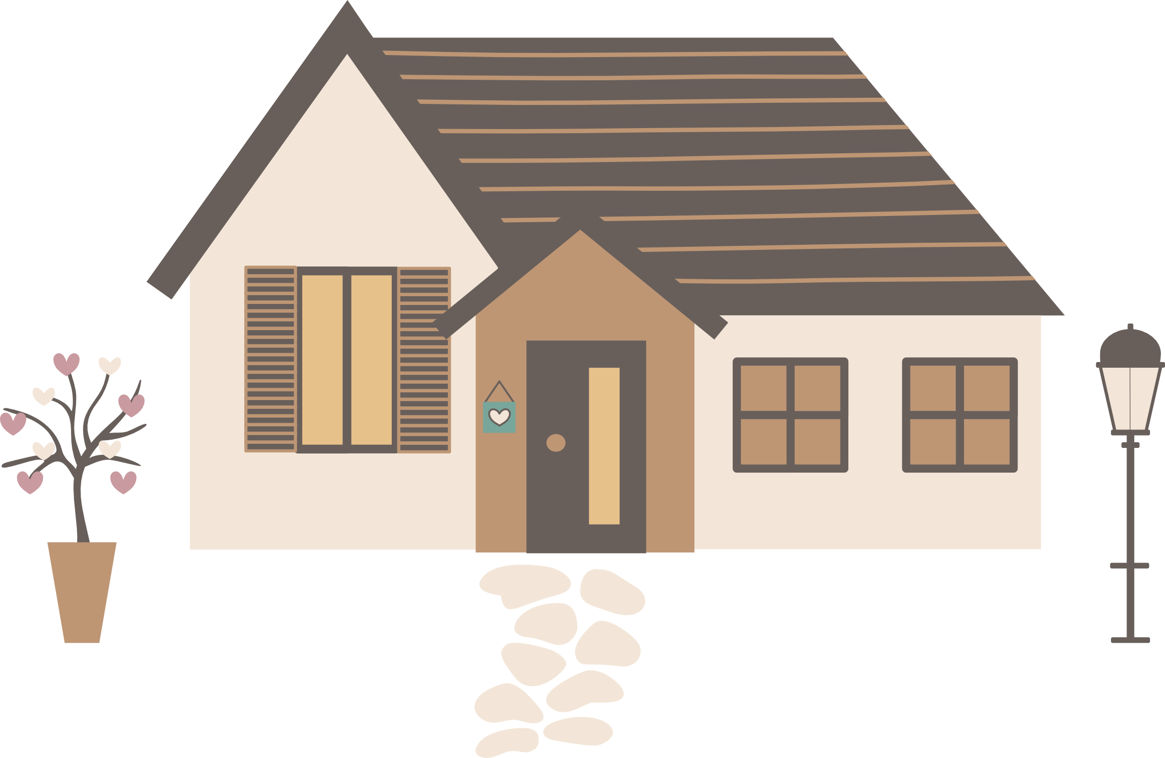 Illustration of a cozy house representing everyday life inspiration.