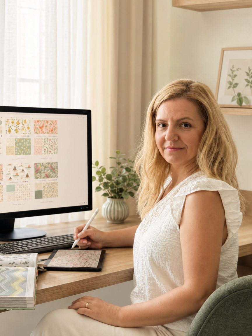 portrait of surface pattern designer Daniela Ciarnota