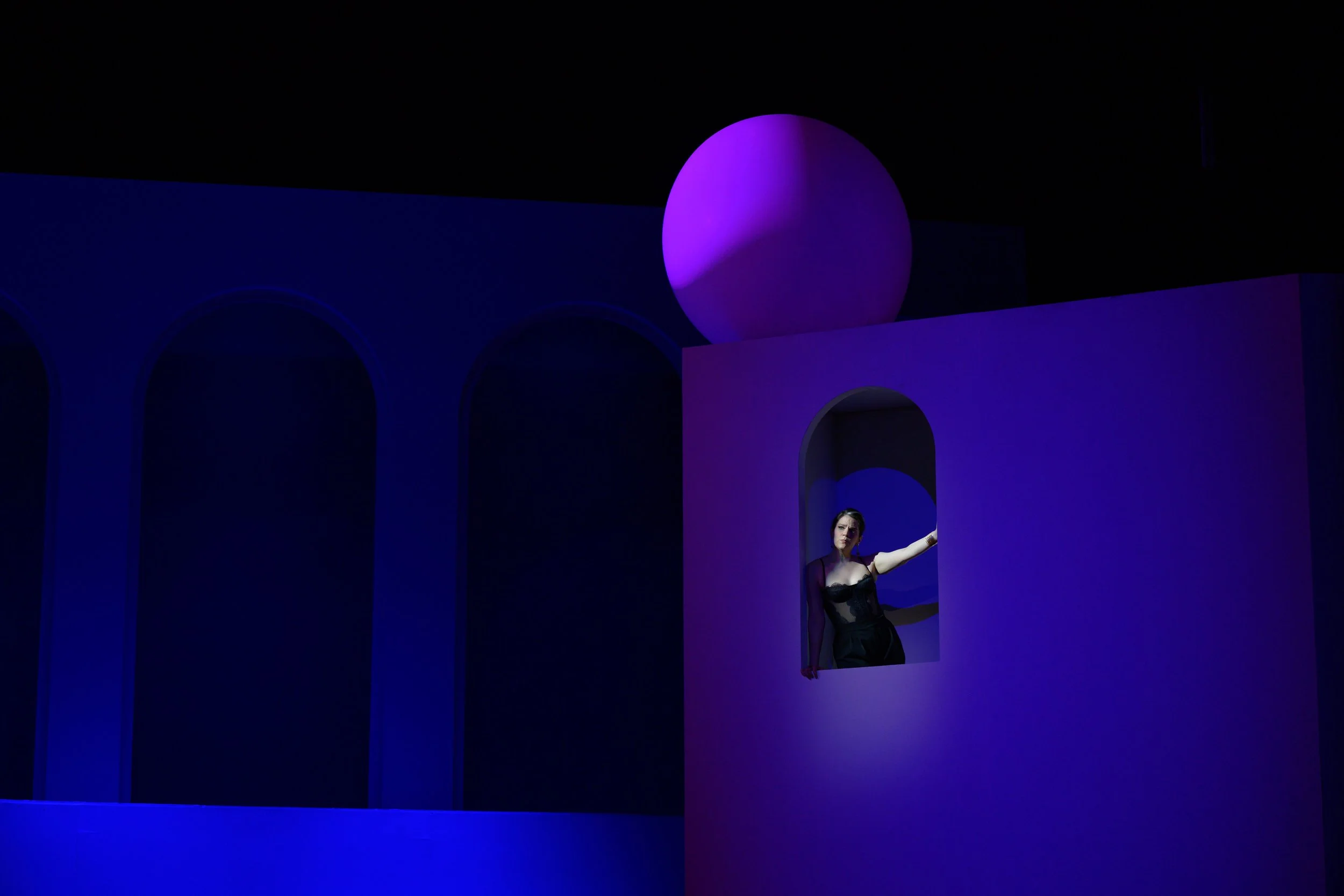 DON GIOVANNI (Donna Elvira)
Opera Philadelphia, Alison Moritz (director), Jesse Wine & Cassandre Griffin (production designers), Victoria Beck (costume designer), Jeanette Yew (lighting designer), ©Johanna Austin