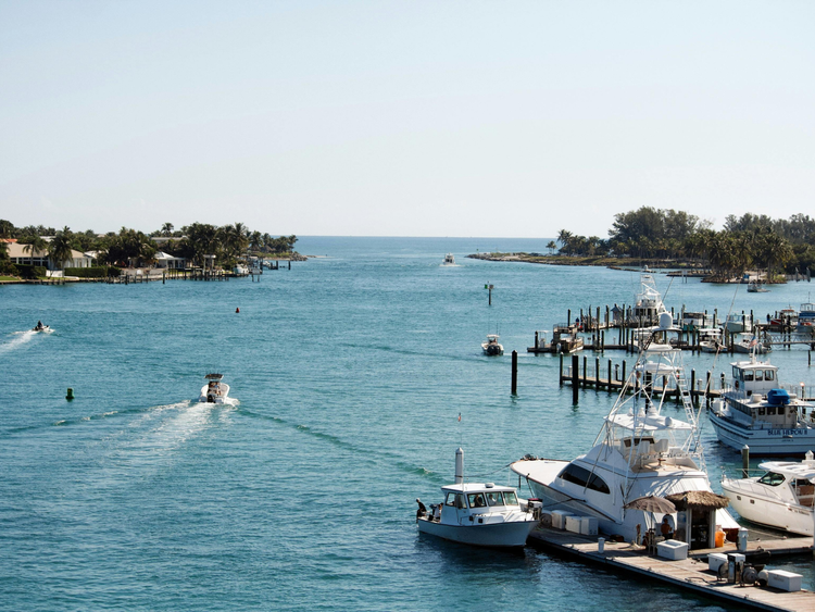 Boating on Sarasota Bay near Longboat Key, Florida