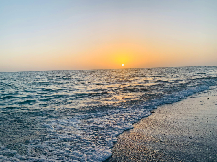Quiet Gulf beach on Longboat Key near Sarasota, Florida