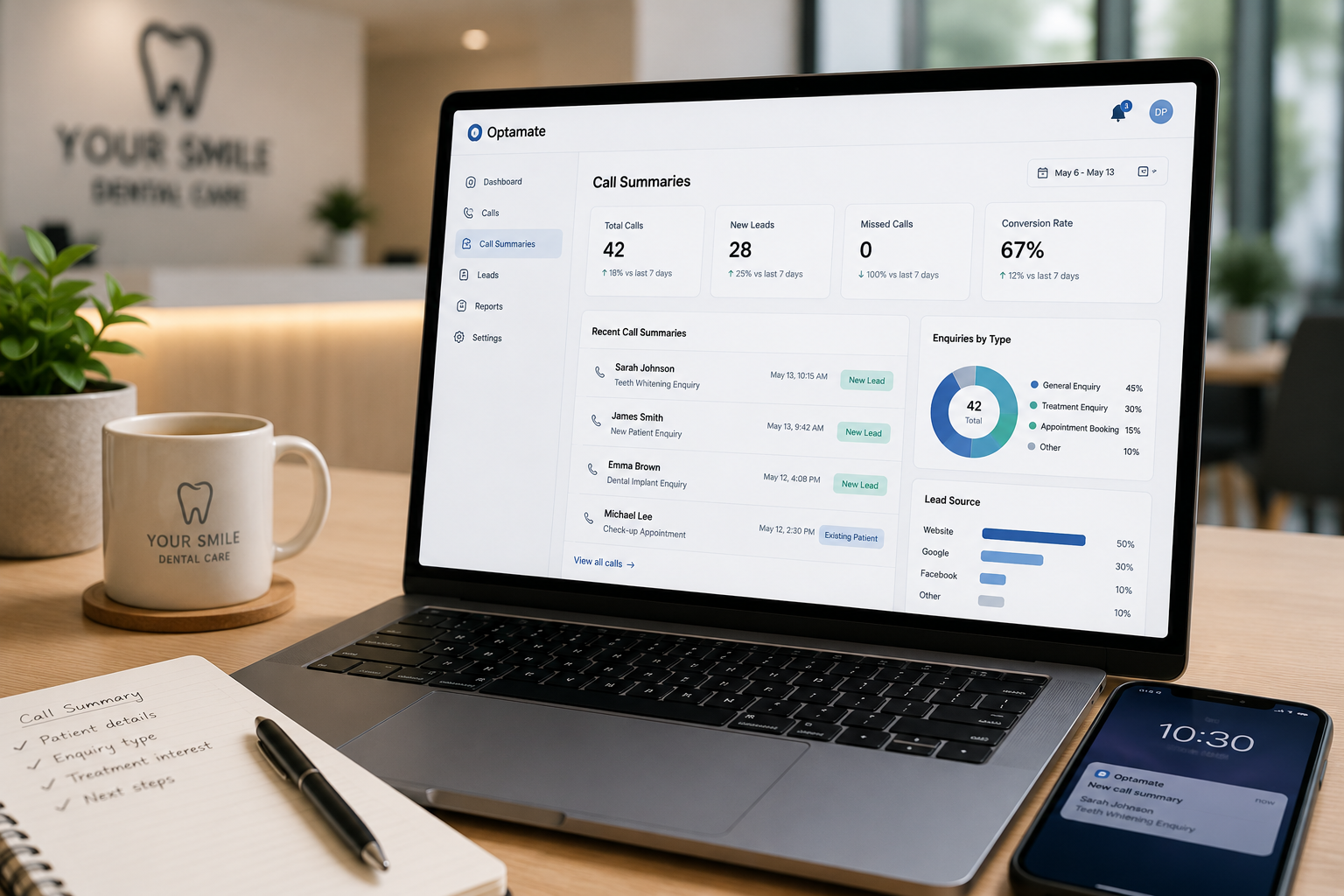 Call Summaries & Lead Reports