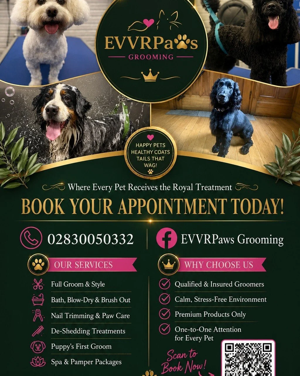 🐾 NEXT WEEK'S AVAILABILITY 🐾

Looking to get your pup booked in for a freshen-up? ✂️🐶

We still have some availability at EVVRPaws Grooming next week! 🐾

📅 Tuesday 6th October 
📅 Thursday 8th October 
📅 Friday 9th October

Whether your pup nee