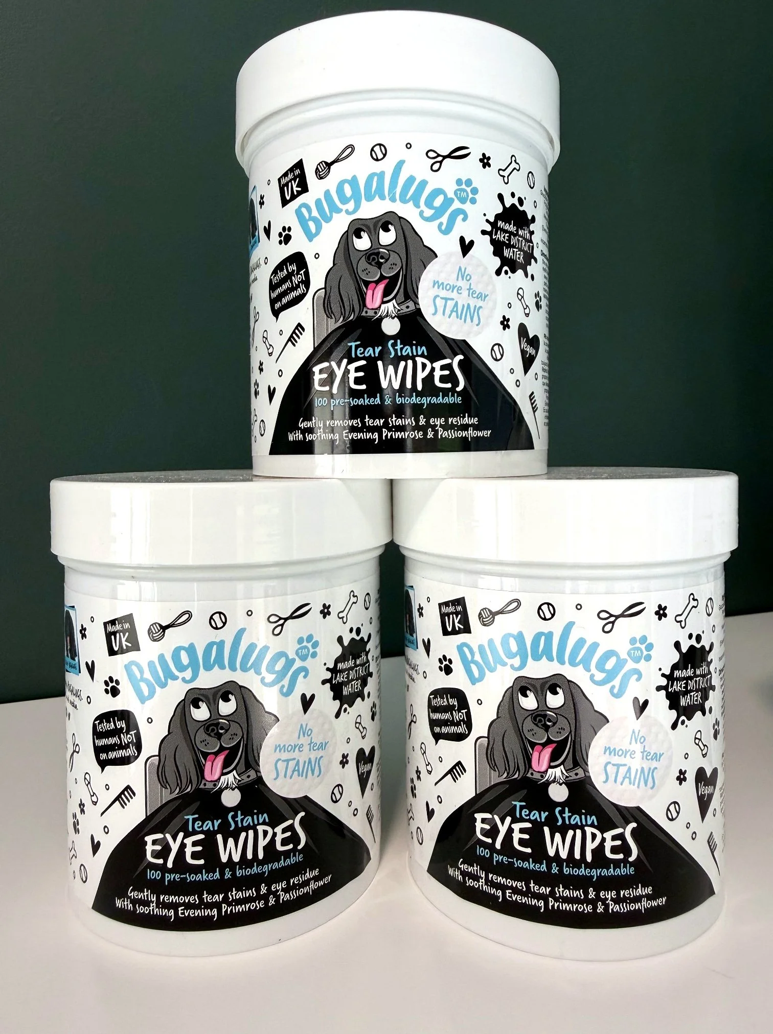 Bugalugs Tear Stain Dog Eye Wipes